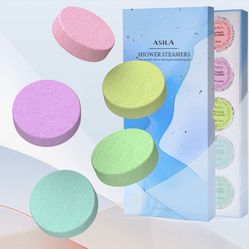 ASILA Shower Steamers Aromatherapy 10 Pack, Self Care Shower Bombs, 3X Fragrant & Long-Lasting in Shower, Essential Oil Home SPA Gifts for Women, Chri