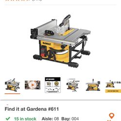 Dewalt 15amp Corded Compact Job site Table saw $300