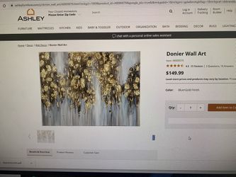 Ashley Furniture Home Wall Art, Wall Frame, Gold Color (donier) 