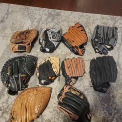 Baseball Gloves Various Sizes 