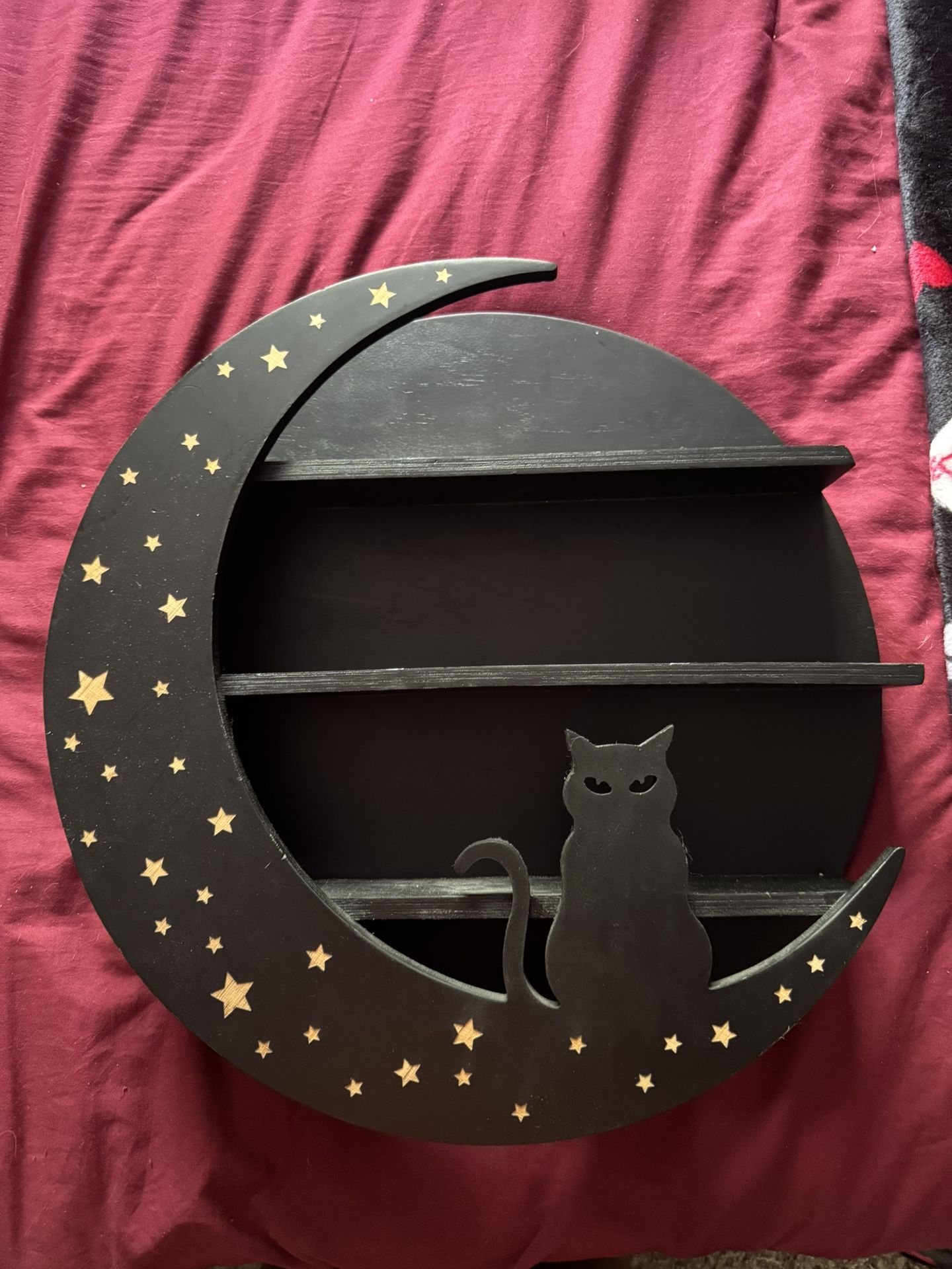 moon & cat wall shelf