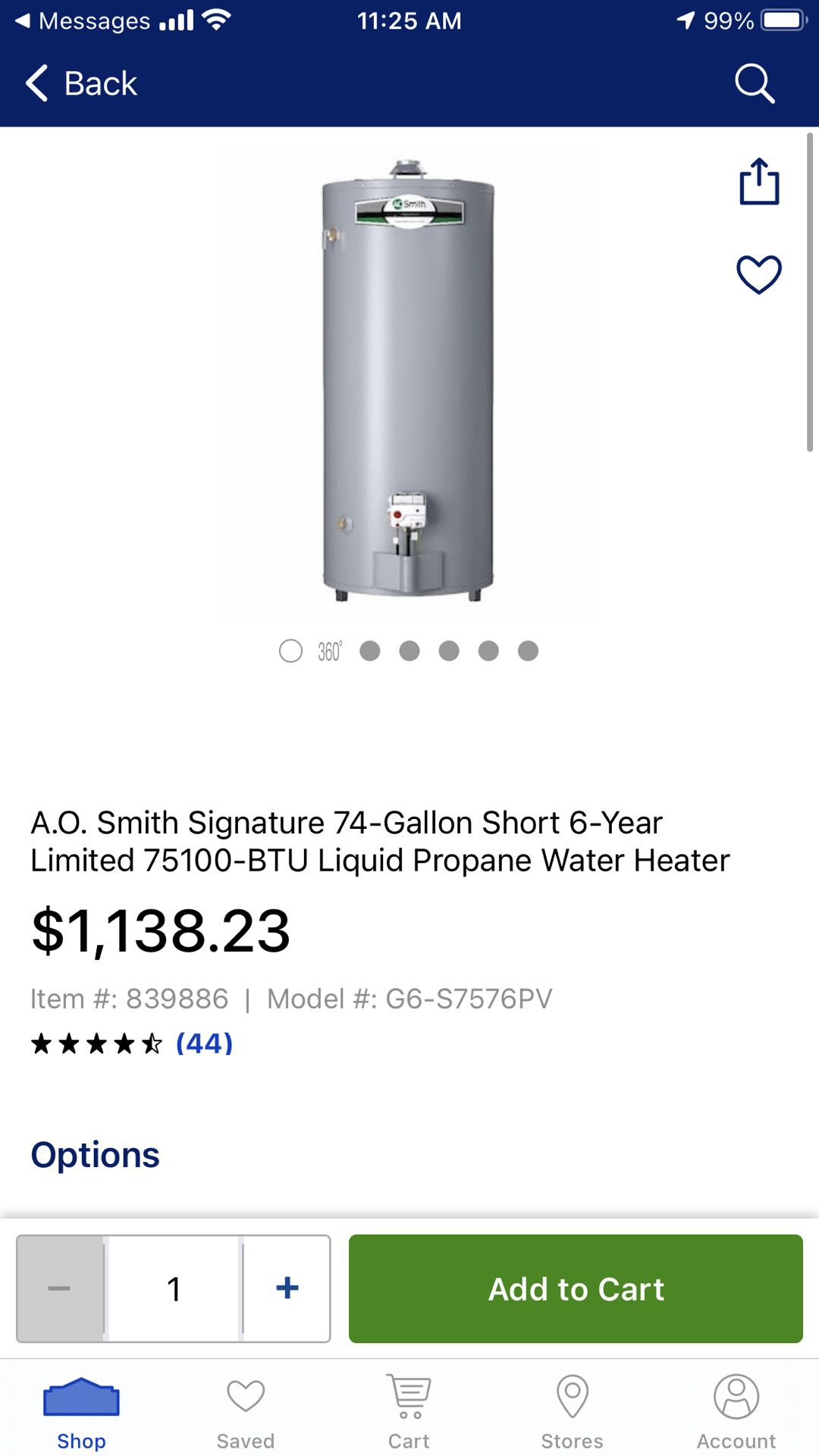 AO Smith Water Heater Propane Brand New In Box HVAC Boiler