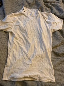 Under Armour White Mock Neck T-Shirt