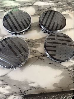 New center cap 4PCS Set Custom 3 1/4" 83mm Hubcaps with Black US Flag for Tahoe Suburban Silverado 1500 Sierra Yukon Denali 2014-2020