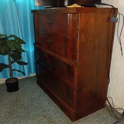 Antique Four-door Dresser Refinished To Cherry Wood Matches A Six Drawer Dresser With Eight Attached Mirror See My Other Post