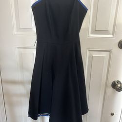 Black Dress With Blue Edging Size S