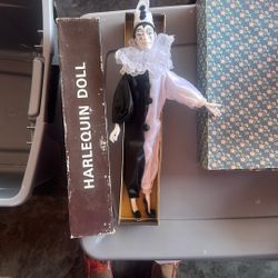 Vintage Harlequin Doll