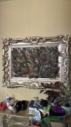 set gold frame with feather table set gold frame with feather table