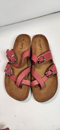 Bio-Gold Womens Italian leather slip on Slippers Suede Size 10
