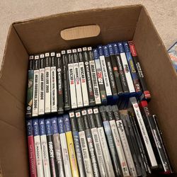 lot of 41 playstation games with cases, ps2, ps3 and ps4