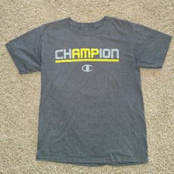 Champion T-Shirt Size Small Logo Grey