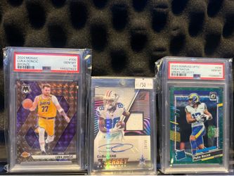Sports slabs, autos, numbered and patches