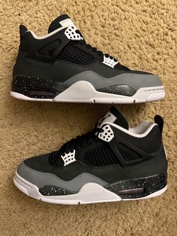 Size 10.5 (Excellent condition, without box) - Air Jordan 4 retro fear black white grey
