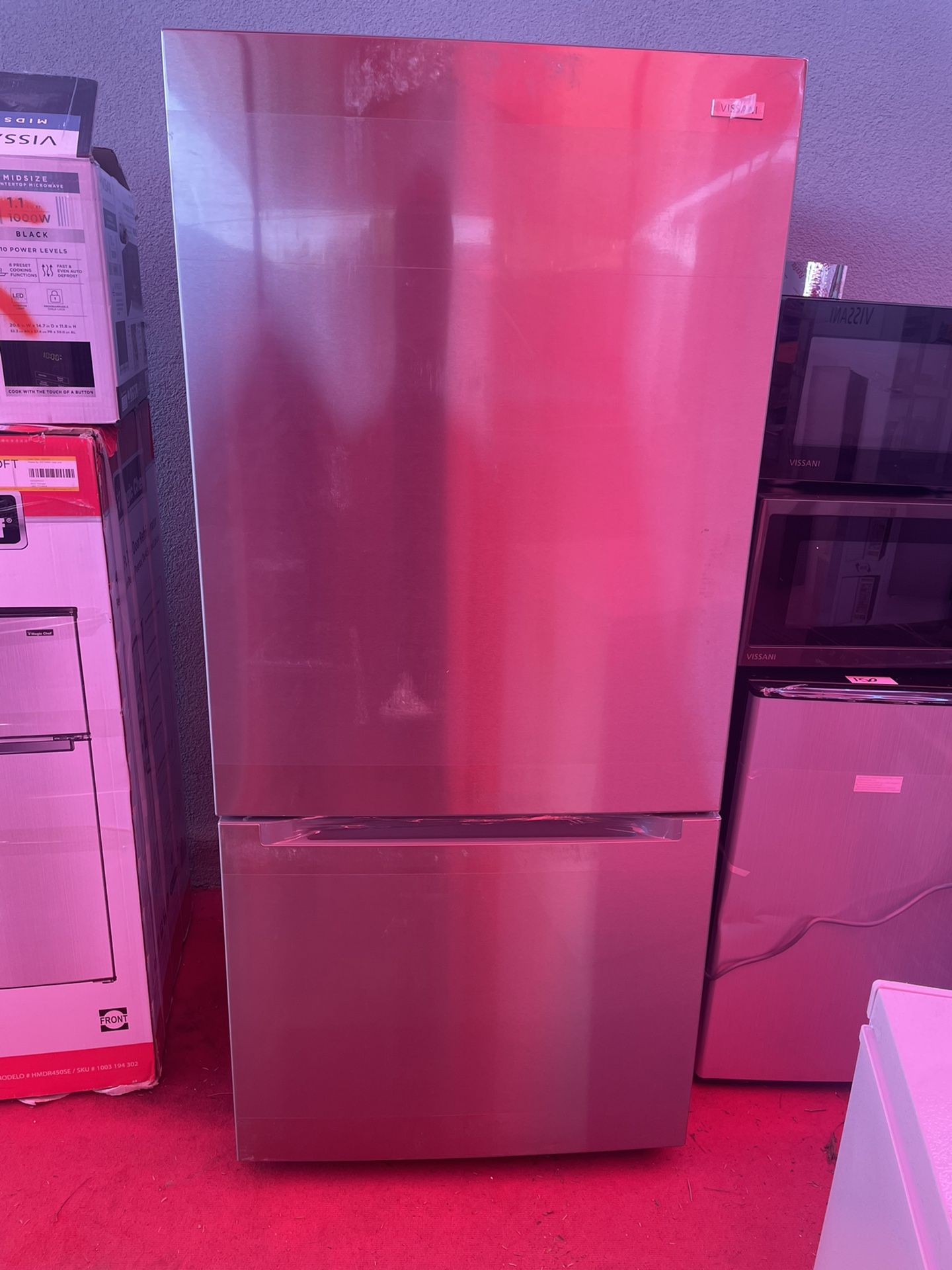 Vissani 18.7 cu. ft. Bottom Freezer Refrigerator in Stainless Steel