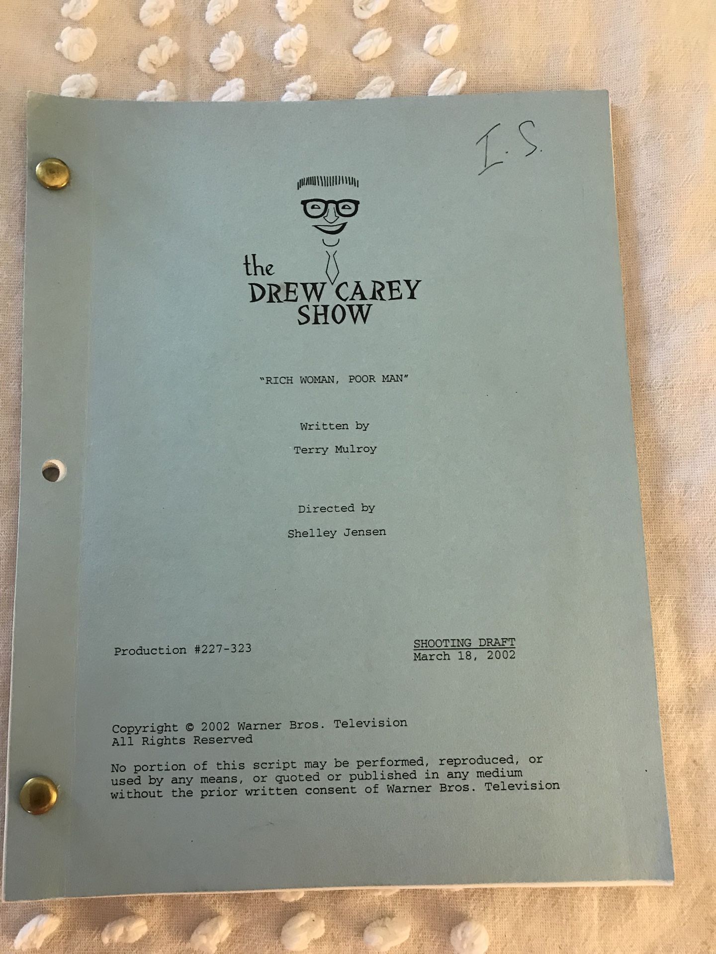 Drew Carey Show Script, Original “Rich Woman, Poor Man” March 18, 2002