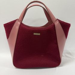 KOOKAI Pink Felt & Faux Leather Handbag