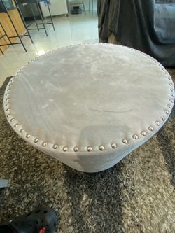Grey ottoman
