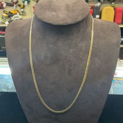 14KT Thin Cuban Chain I-1873
