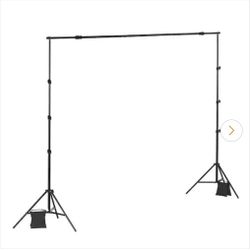 SVOPES
8.5 x 10 ft. Adjustable Backdrop Stand, Portable, Projector Screen Stand, Wedding, Photo Studio & Party Black Steel
