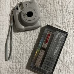 Instax mini 9 Camera and Apple Watch Band