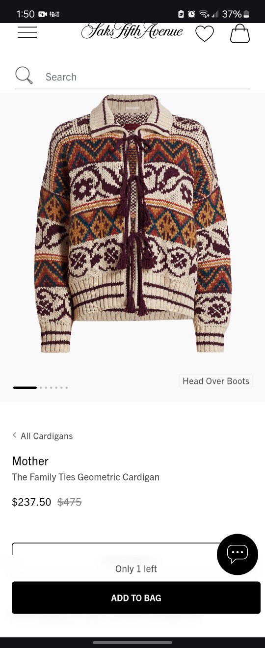 Mother The family ties cardigan