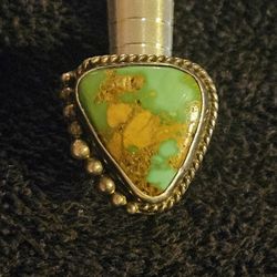 Large Authentic Natural Royston Turquoise Ring Size 8
