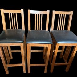 3 Mission Style Bar Stools