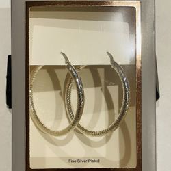 Hoop Earrings Silver Plated