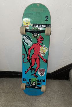 Black Out "El Diablito" Lotería Devil Skateboard Complete 8.0" Deck Red Graphic $25