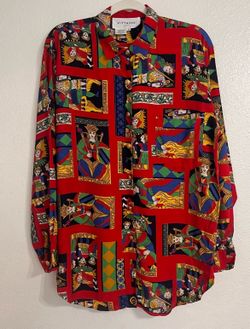 Vintage Vittadini Sport Tarot  Shirt Sz M