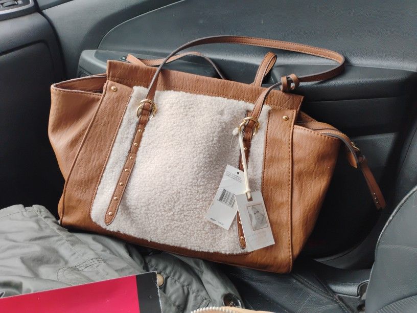 Jessica Simpson Shoulder Bag Faux Leather With sheprsa. Wool