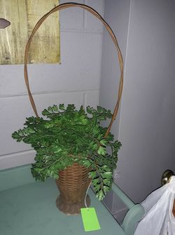 Beautiful hanging greenery basket