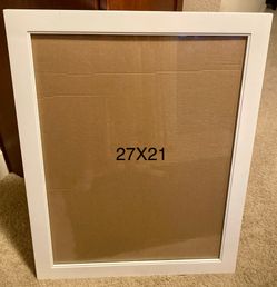27x21 White picture frame $15