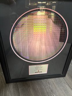 Broadcom Silicon Wafer Employee Recognition Award – Framed Semiconductor Display -300mm