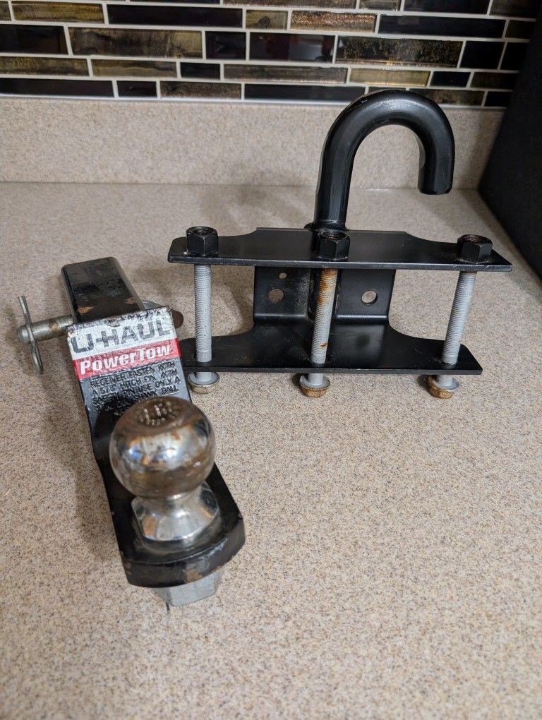Trailer hitch ball mount And Jeep Wrangler JK Rear Tow Hook with boltsl