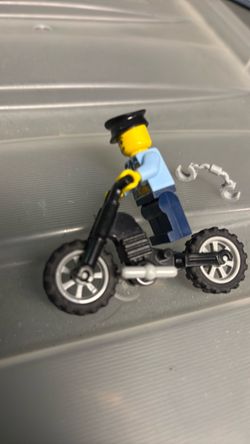 LEGO Police Officer Minifigure with Motorcycle