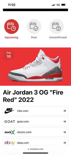 AirJordan 3 OG Fire Red 2022