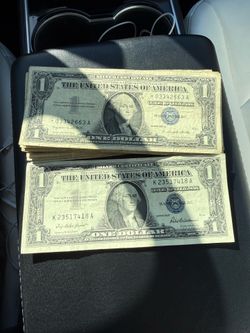 Blue certificate $1 Bills (9)