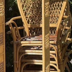 Bamboo Rattan Wicker Table