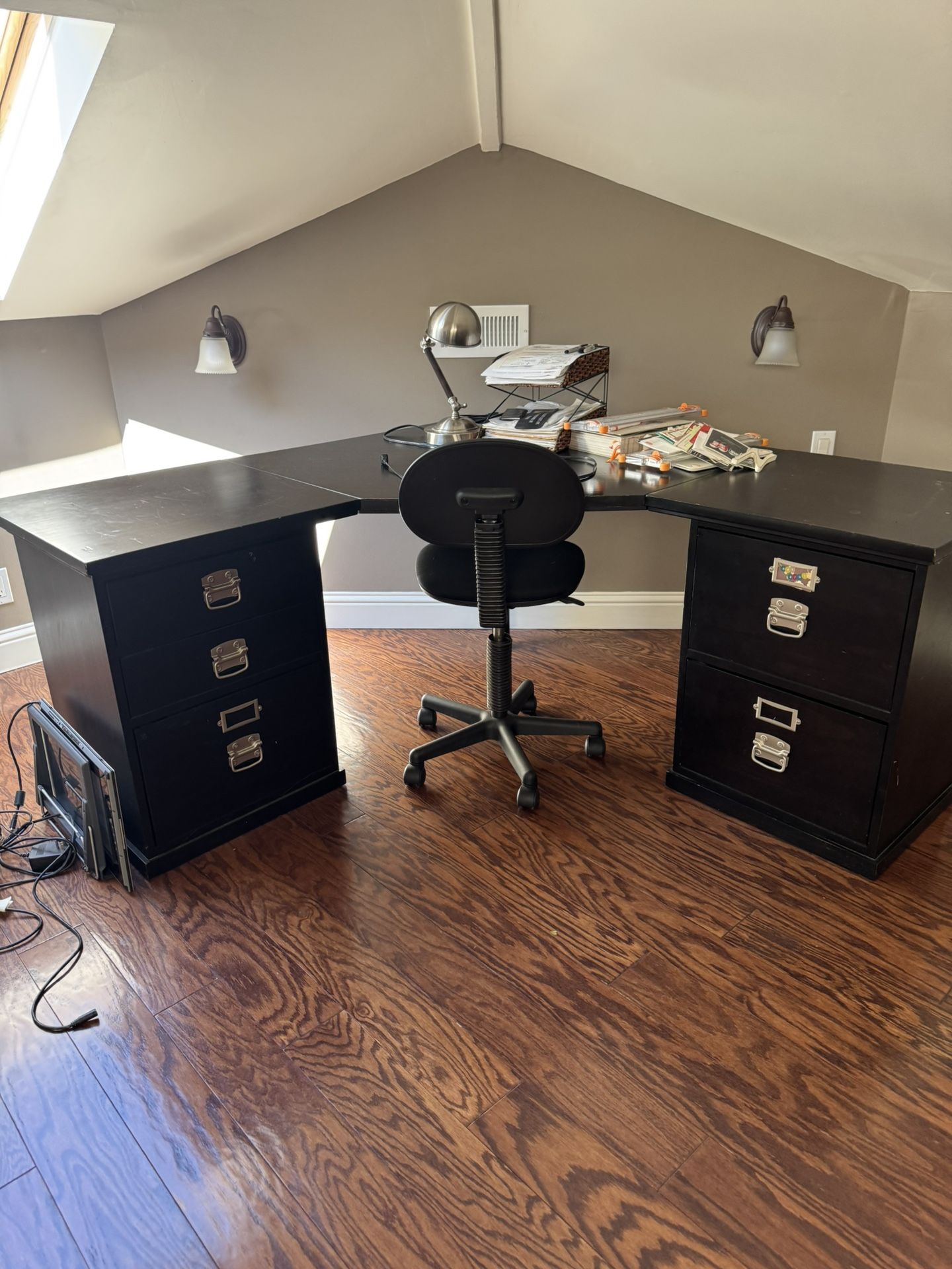 Pottery Barn Corner Desk Black