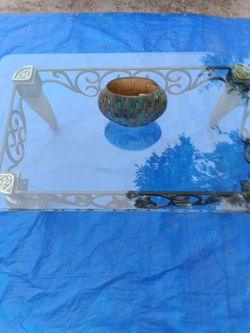 Bronzed Wrought Iron ~ Coffee Table