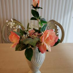 Artificial Flowers With Vase
