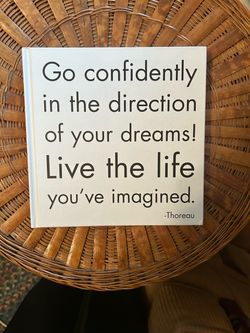 NEW !Thoreau Inspirational Quote Hardcover Book