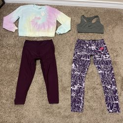 ALL 4pc Bundle Women’s Small Nike Athletic Sweatshirt Sports Bra & Leggings
