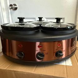  Triple  Crock Pot By Cooks Companion