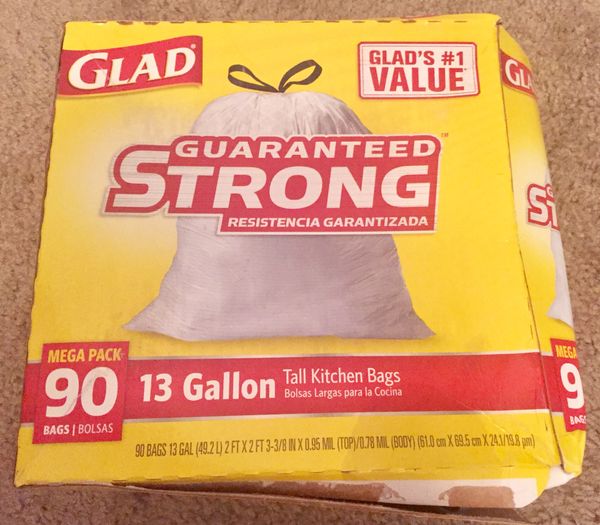 Glad Tall Kitchen Drawstring Trash Bags 13 Gallon 90 Count For Glad Tall Kitchen Drawstring Trash Bags 13 Gallon 90 Count For In Indianapolis Offerup