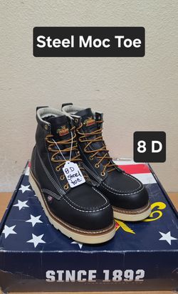 Thorogood work boots sz8 D STEEL MOC TOE