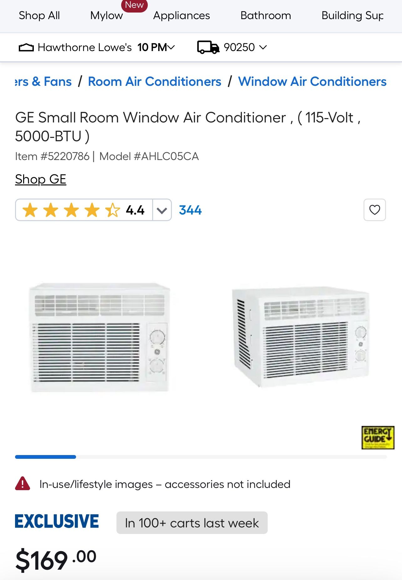 GE Small Room Window Air Conditioner