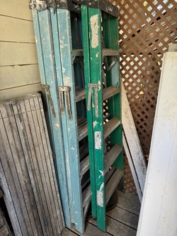 Two Fiberglass Step Ladders