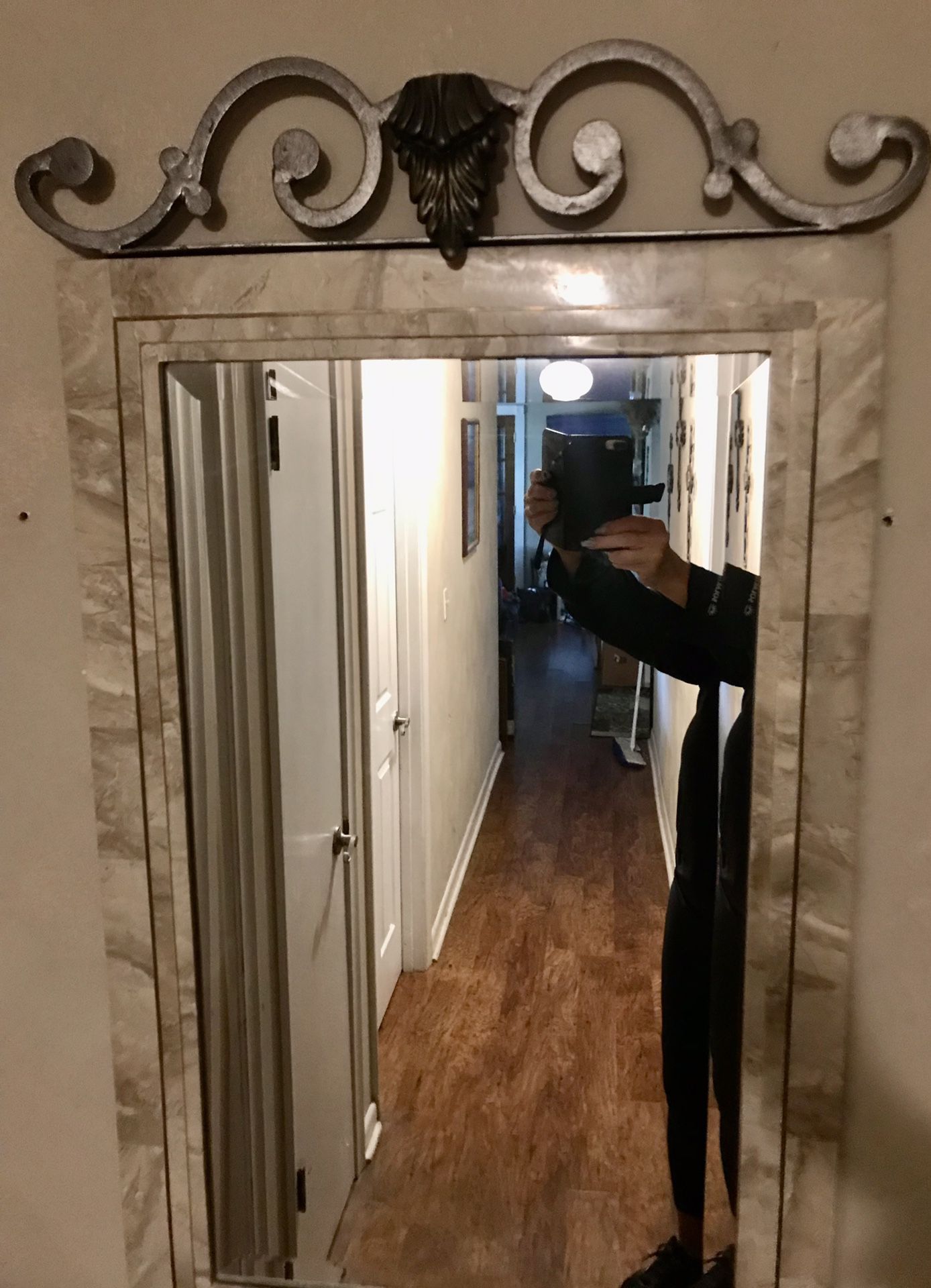 Entry Way Mirror & Table Marble